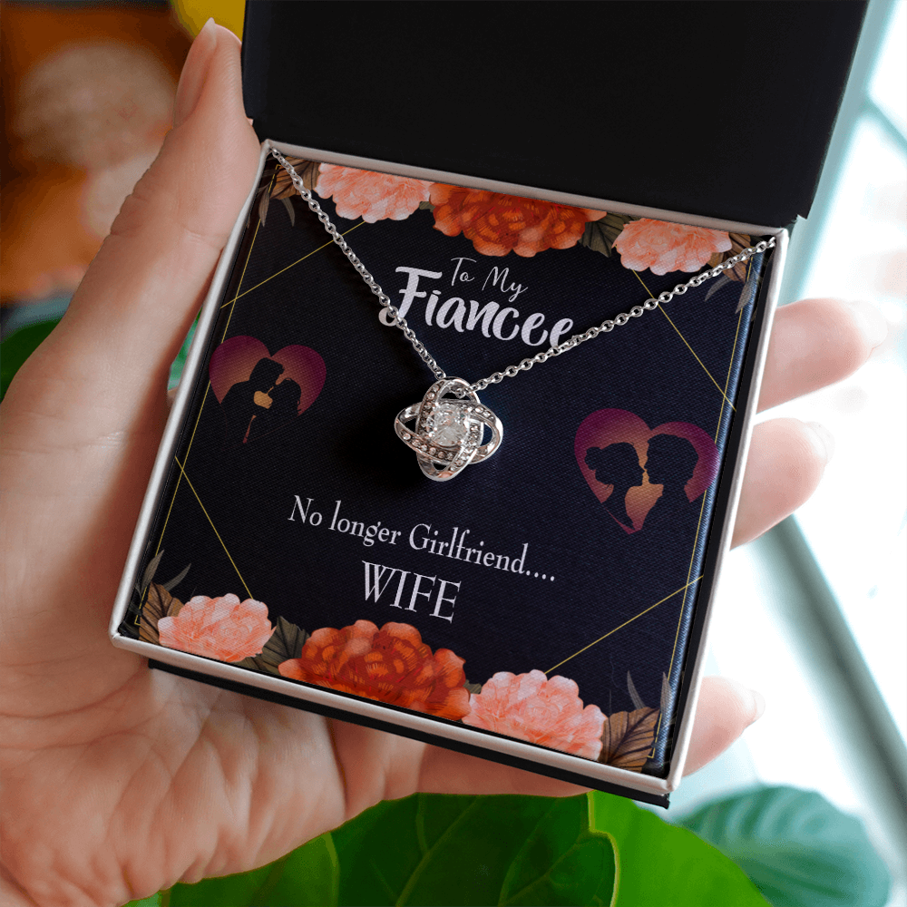 To My Girlfriend No Longer Infinity Knot Necklace Message Card-Express Your Love Gifts