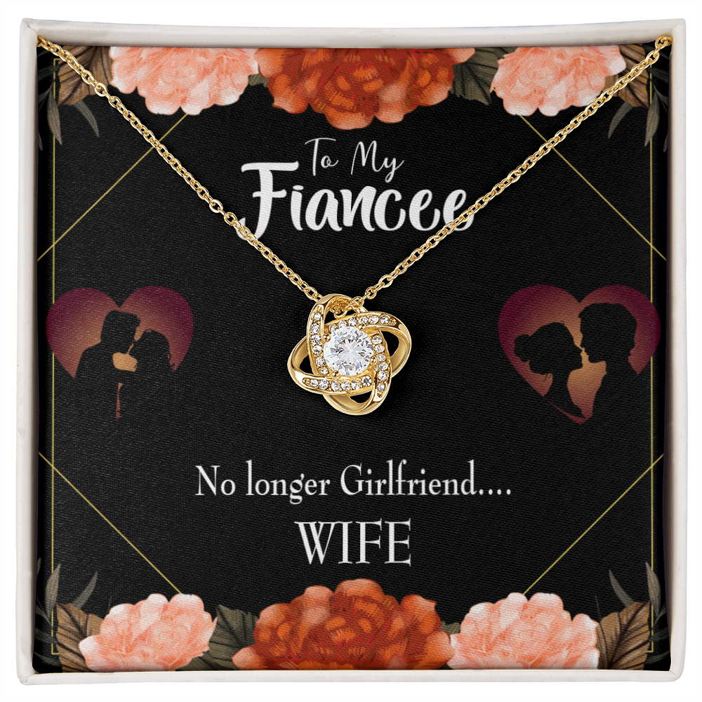 To My Girlfriend No Longer Infinity Knot Necklace Message Card-Express Your Love Gifts