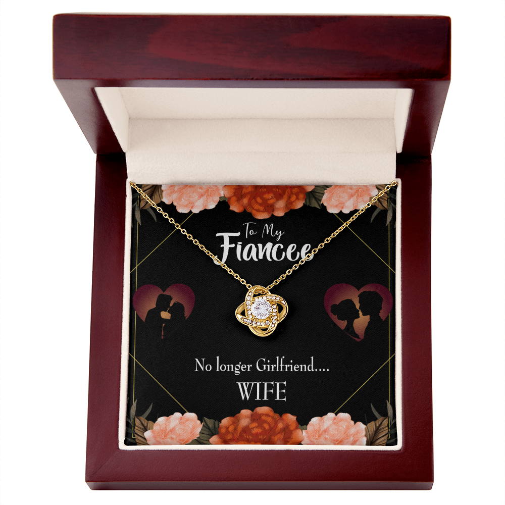 To My Girlfriend No Longer Infinity Knot Necklace Message Card-Express Your Love Gifts