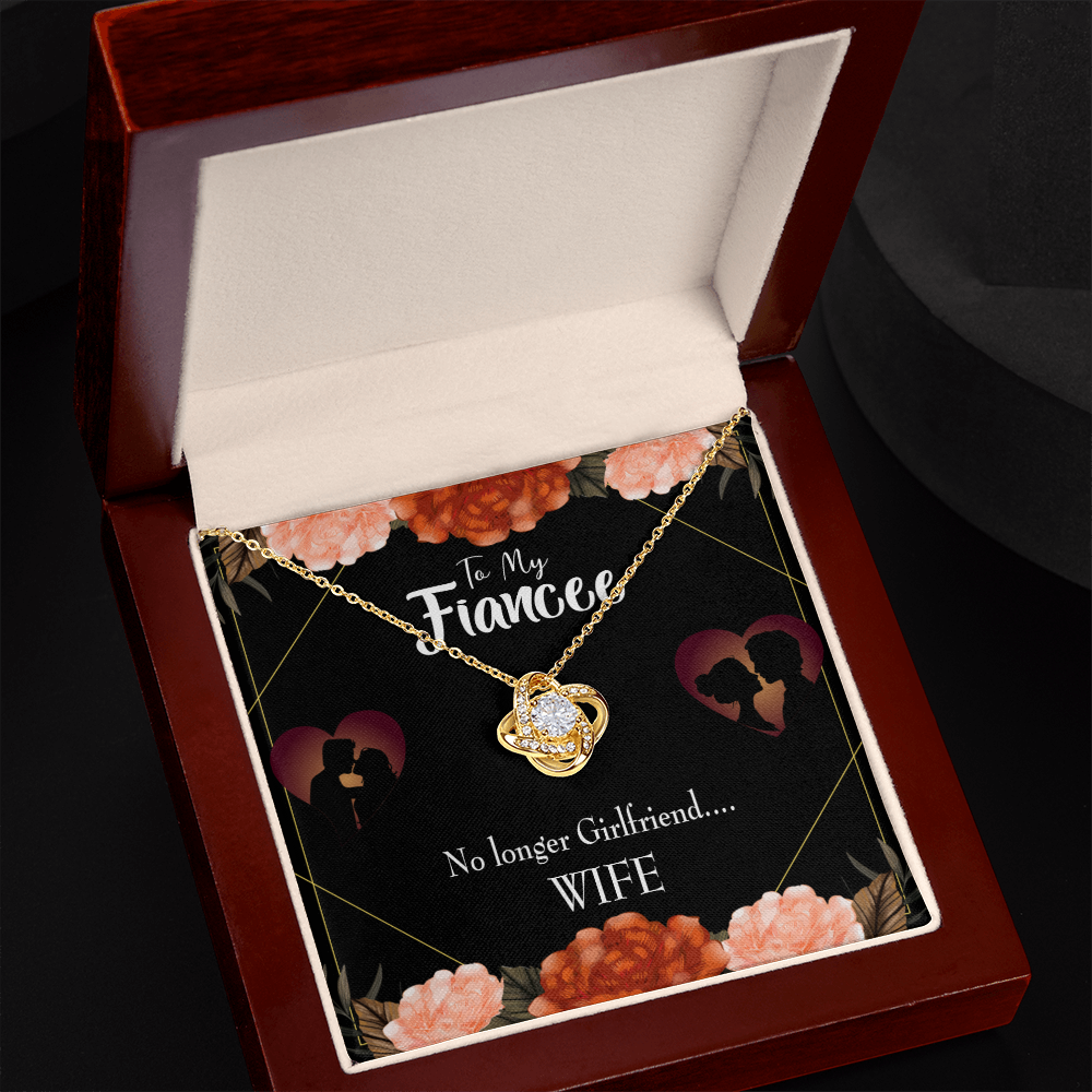 To My Girlfriend No Longer Infinity Knot Necklace Message Card-Express Your Love Gifts