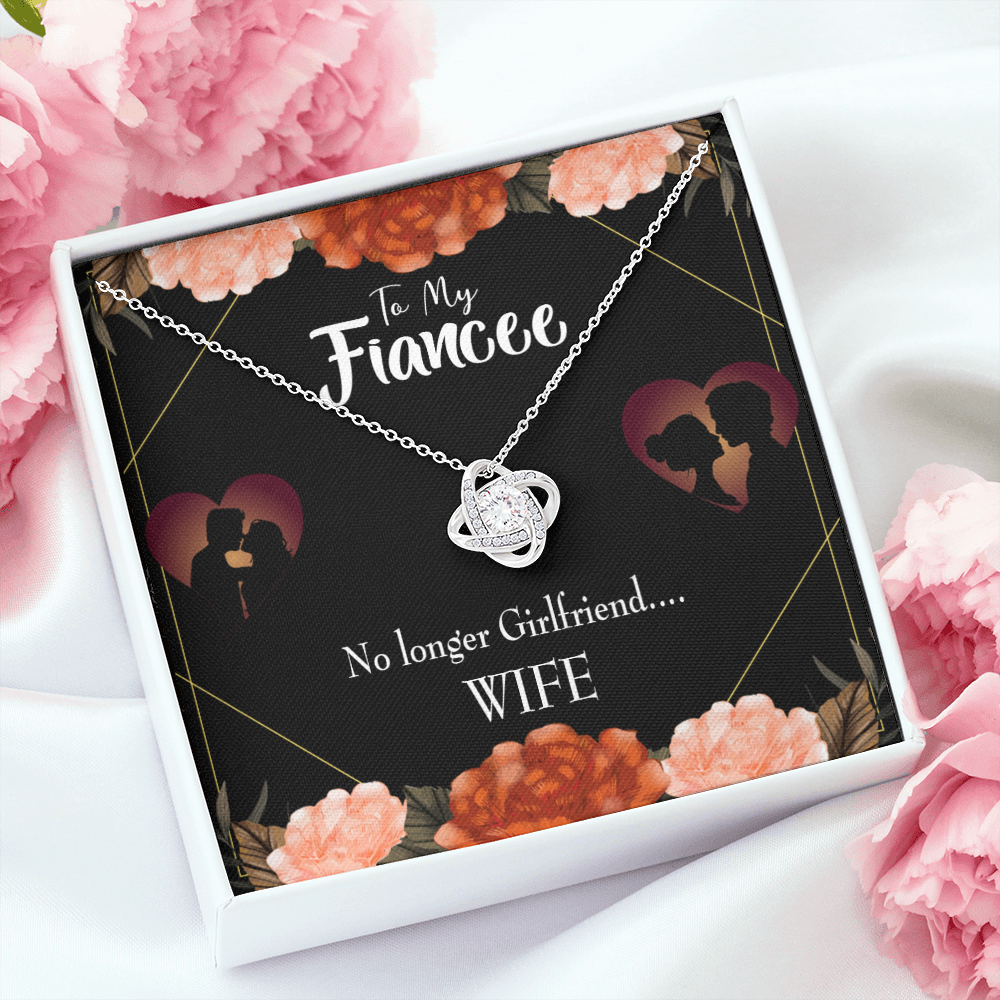 To My Girlfriend No Longer Infinity Knot Necklace Message Card-Express Your Love Gifts