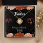 To My Girlfriend No Longer Infinity Knot Necklace Message Card-Express Your Love Gifts