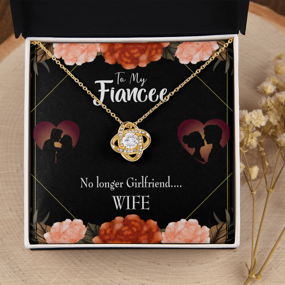 To My Girlfriend No Longer Infinity Knot Necklace Message Card-Express Your Love Gifts