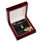 To My Girlfriend Not Out of Habit Alluring Ribbon Necklace Message Card-Express Your Love Gifts