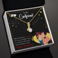 To My Girlfriend Not Out of Habit Alluring Ribbon Necklace Message Card-Express Your Love Gifts