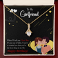 To My Girlfriend Not Out of Habit Alluring Ribbon Necklace Message Card-Express Your Love Gifts
