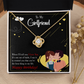 To My Girlfriend Not Out of Habit Infinity Knot Necklace Message Card-Express Your Love Gifts