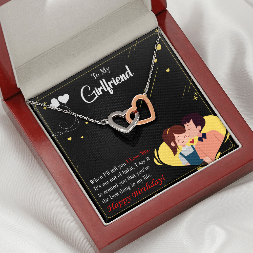 To My Girlfriend Not Out of Habit Inseparable Necklace-Express Your Love Gifts
