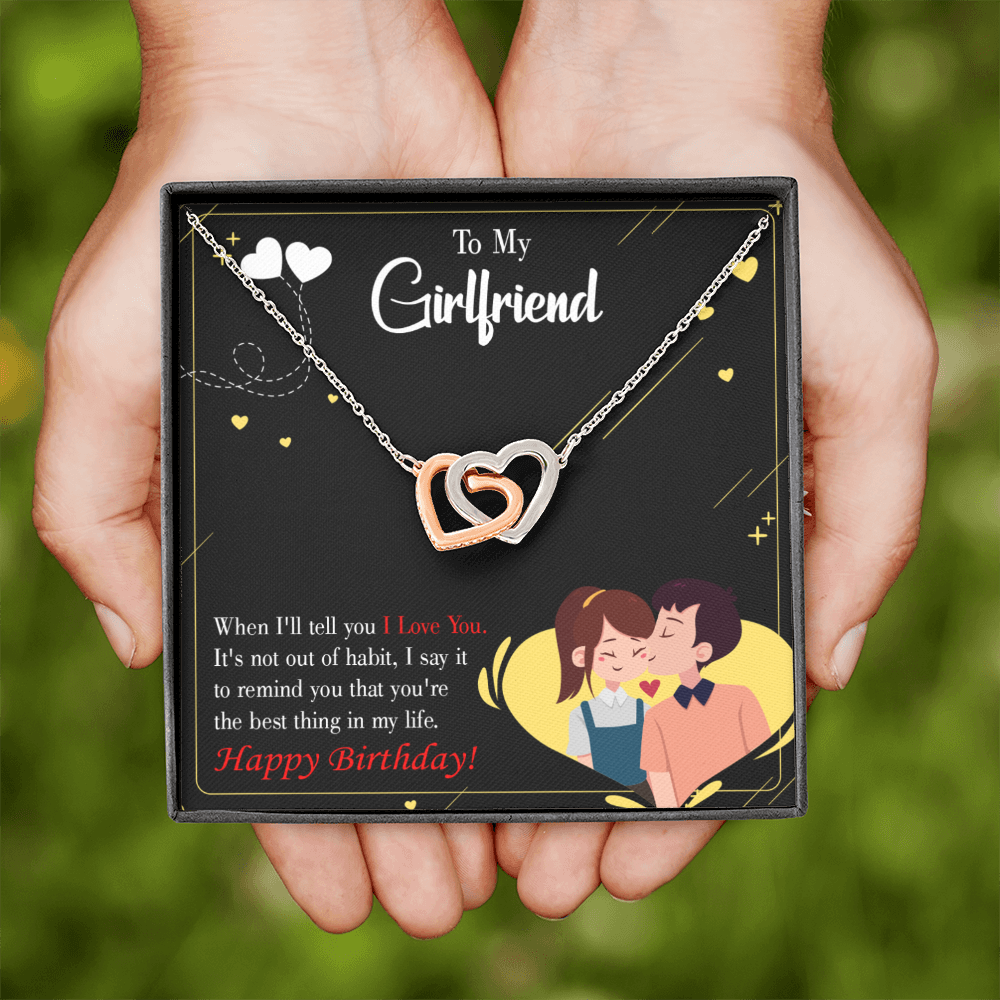 To My Girlfriend Not Out of Habit Inseparable Necklace-Express Your Love Gifts