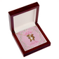 To My Girlfriend Nuts For You Alluring Ribbon Necklace Message Card-Express Your Love Gifts