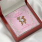 To My Girlfriend Nuts For You Alluring Ribbon Necklace Message Card-Express Your Love Gifts