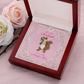 To My Girlfriend Nuts For You Alluring Ribbon Necklace Message Card-Express Your Love Gifts