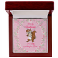 To My Girlfriend Nuts For You Alluring Ribbon Necklace Message Card-Express Your Love Gifts