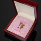 To My Girlfriend Nuts For You Alluring Ribbon Necklace Message Card-Express Your Love Gifts