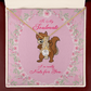 To My Girlfriend Nuts For You Alluring Ribbon Necklace Message Card-Express Your Love Gifts