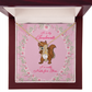 To My Girlfriend Nuts For You Alluring Ribbon Necklace Message Card-Express Your Love Gifts