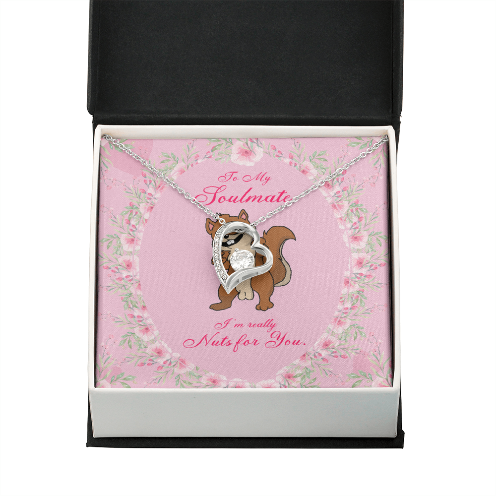 To My Girlfriend Nuts For You Forever Necklace w Message Card-Express Your Love Gifts