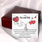 To My Girlfriend One & Only Alluring Ribbon Necklace Message Card-Express Your Love Gifts