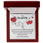 To My Girlfriend One & Only Alluring Ribbon Necklace Message Card-Express Your Love Gifts