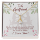 To My Girlfriend One in Million Alluring Ribbon Necklace Message Card-Express Your Love Gifts