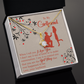 To My Girlfriend Out of Habit Alluring Ribbon Necklace Message Card-Express Your Love Gifts