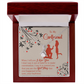 To My Girlfriend Out of Habit Alluring Ribbon Necklace Message Card-Express Your Love Gifts