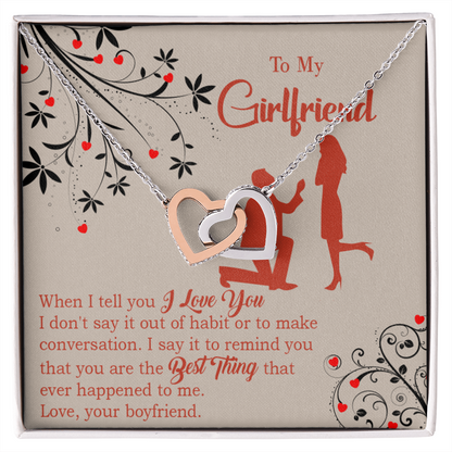 To My Girlfriend Out of Habit Inseparable Necklace-Express Your Love Gifts