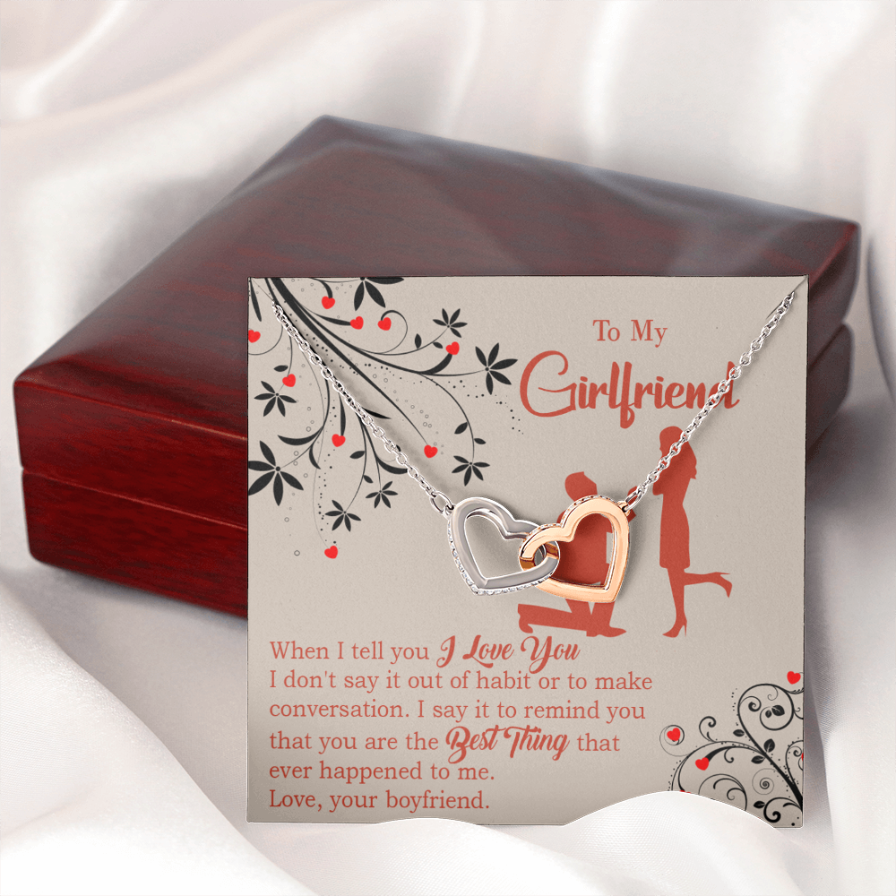 To My Girlfriend Out of Habit Inseparable Necklace-Express Your Love Gifts