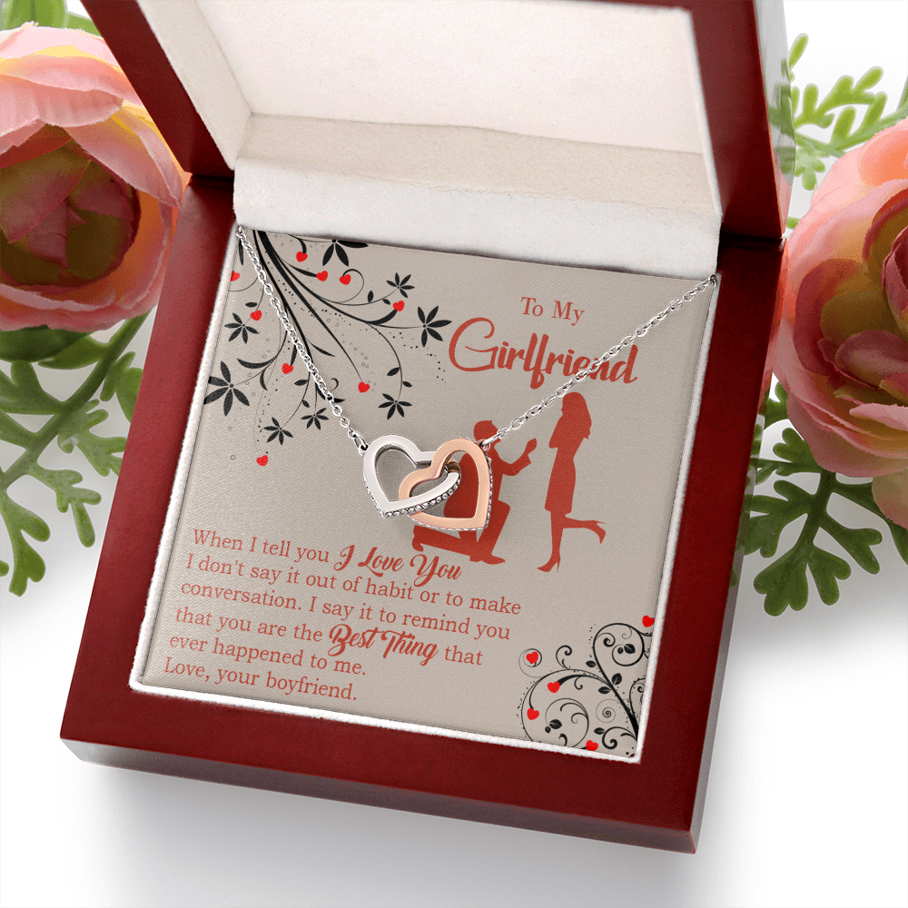 To My Girlfriend Out of Habit Inseparable Necklace-Express Your Love Gifts