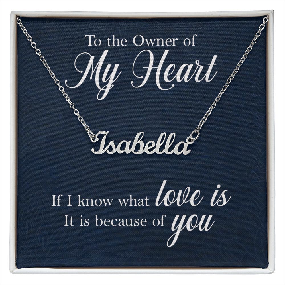 To My Girlfriend Owner of My Heart Custom Name Necklace-Express Your Love Gifts