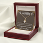 To My Girlfriend Precious Love Alluring Ribbon Necklace Message Card-Express Your Love Gifts