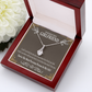 To My Girlfriend Precious Love Alluring Ribbon Necklace Message Card-Express Your Love Gifts