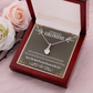 To My Girlfriend Precious Love Alluring Ribbon Necklace Message Card-Express Your Love Gifts
