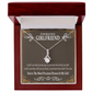To My Girlfriend Precious Love Alluring Ribbon Necklace Message Card-Express Your Love Gifts