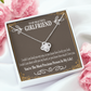 To My Girlfriend Precious Love Infinity Knot Necklace Message Card-Express Your Love Gifts