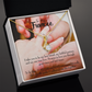 To My Girlfriend Promise to Fiancee Alluring Ribbon Necklace Message Card-Express Your Love Gifts