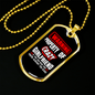 To My Girlfriend Property of Crazy Girlfriend Necklace Stainless Steel or 18k Gold Dog Tag 24" Chain-Express Your Love Gifts