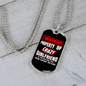 To My Girlfriend Property of Crazy Girlfriend Necklace Stainless Steel or 18k Gold Dog Tag 24" Chain-Express Your Love Gifts