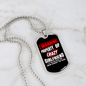 To My Girlfriend Property of Crazy Girlfriend Necklace Stainless Steel or 18k Gold Dog Tag 24" Chain-Express Your Love Gifts