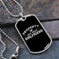 To My Girlfriend Property of My Hot Girlfriend Necklace Stainless Steel or 18k Gold Dog Tag 24" Chain-Express Your Love Gifts