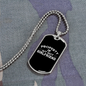 To My Girlfriend Property of My Hot Girlfriend Necklace Stainless Steel or 18k Gold Dog Tag 24" Chain-Express Your Love Gifts