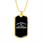 To My Girlfriend Property of My Hot Girlfriend Necklace Stainless Steel or 18k Gold Dog Tag 24" Chain-Express Your Love Gifts
