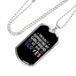 To My Girlfriend Proud Army Boyfriend Necklace Stainless Steel or 18k Gold Dog Tag 24" Chain-Express Your Love Gifts