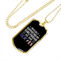 To My Girlfriend Proud Army Boyfriend Necklace Stainless Steel or 18k Gold Dog Tag 24" Chain-Express Your Love Gifts