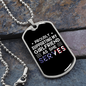 To My Girlfriend Proud Army Boyfriend Necklace Stainless Steel or 18k Gold Dog Tag 24" Chain-Express Your Love Gifts