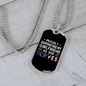 To My Girlfriend Proud Army Boyfriend Necklace Stainless Steel or 18k Gold Dog Tag 24" Chain-Express Your Love Gifts