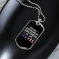 To My Girlfriend Proud Army Boyfriend Necklace Stainless Steel or 18k Gold Dog Tag 24" Chain-Express Your Love Gifts