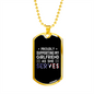To My Girlfriend Proud Army Boyfriend Necklace Stainless Steel or 18k Gold Dog Tag 24" Chain-Express Your Love Gifts