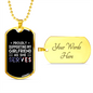 To My Girlfriend Proud Army Boyfriend Necklace Stainless Steel or 18k Gold Dog Tag 24" Chain-Express Your Love Gifts