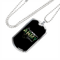 To My Girlfriend Proud Army Girlfriend Black Necklace Stainless Steel or 18k Gold Dog Tag 24" Chain-Express Your Love Gifts